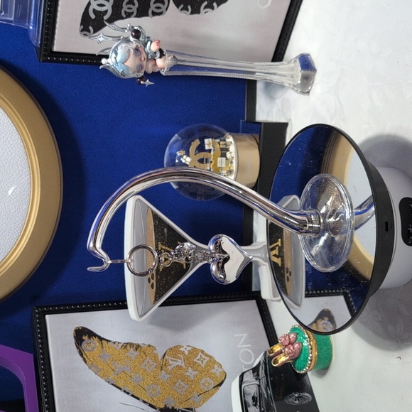 Bag Charm/Keyring - Silver Big Puff Heart, Little Puffy Heart And Bow - Picture 2 of 5